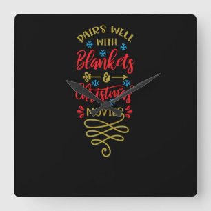 pairs well with blankets square wall clock