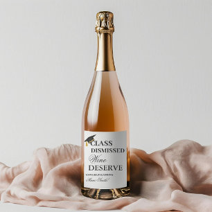 Pairs well with Graduating University Graduation  Wine Label