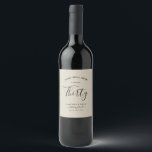 Pairs Well With | Minimalist Khaki & Black Age Wine Label<br><div class="desc">Minimalist "Pairs well with" personalized birthday wine bottle label in simple khaki beige and black with modern,  chic and elegant handwriting typography style. All text is customisable. Personalise with age,  name and year of birth. Perfect for birthday gift or party favour.</div>