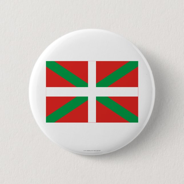 País Vasco (Euskadi) flag 2 Inch Round Button (Front)