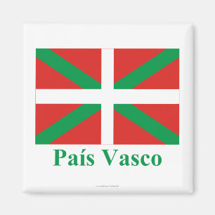 País Vasco (Euskadi) flag with name Magnet