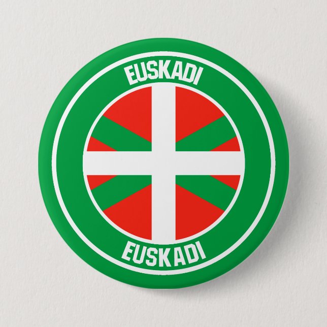 País Vasco Round Emblem 3 Inch Round Button (Front)