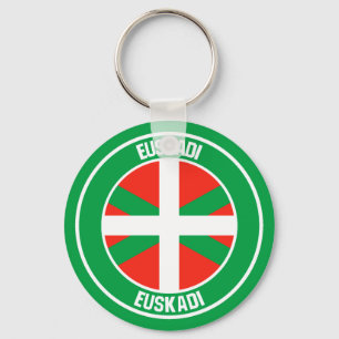 País Vasco Round Emblem Keychain