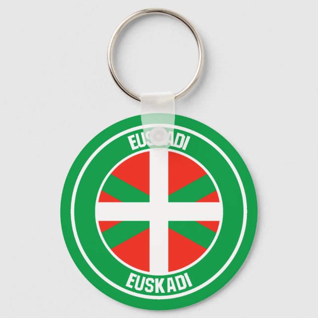 País Vasco Round Emblem Keychain (Front)