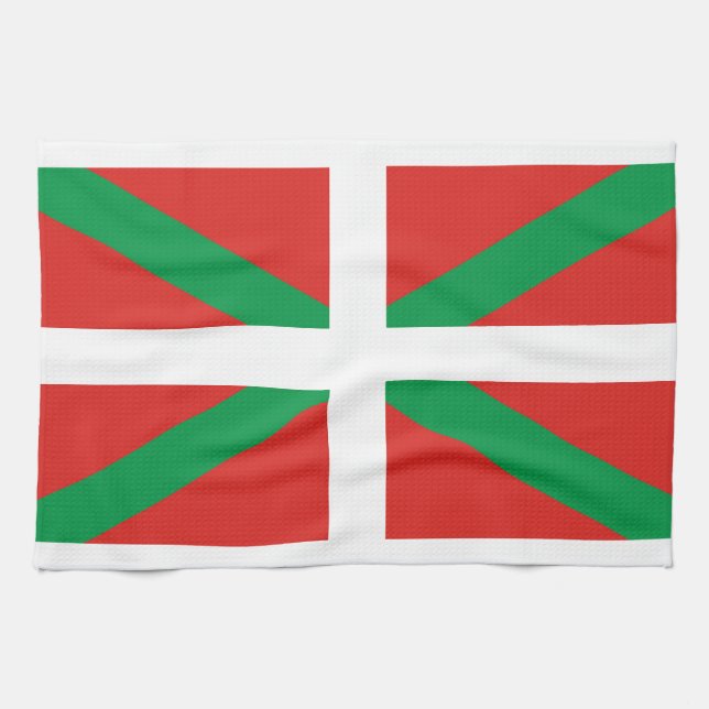Pais Vasco (Spain) Flag Kitchen Towel (Horizontal)