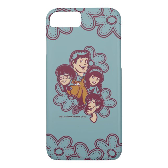 Paisely Flower Scooby-Doo and the Gang Case-Mate iPhone Case (Back)