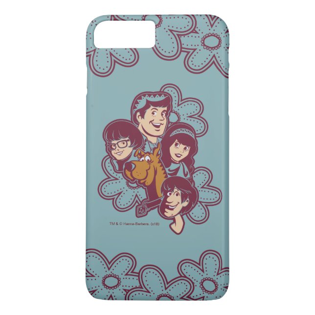 Paisely Flower Scooby-Doo and the Gang Case-Mate iPhone Case (Back)