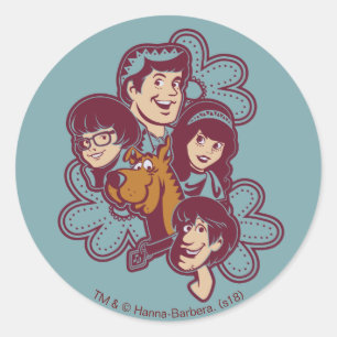 Paisely Flower Scooby-Doo and the Gang Classic Round Sticker