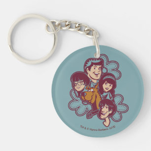 Paisely Flower Scooby-Doo and the Gang Keychain