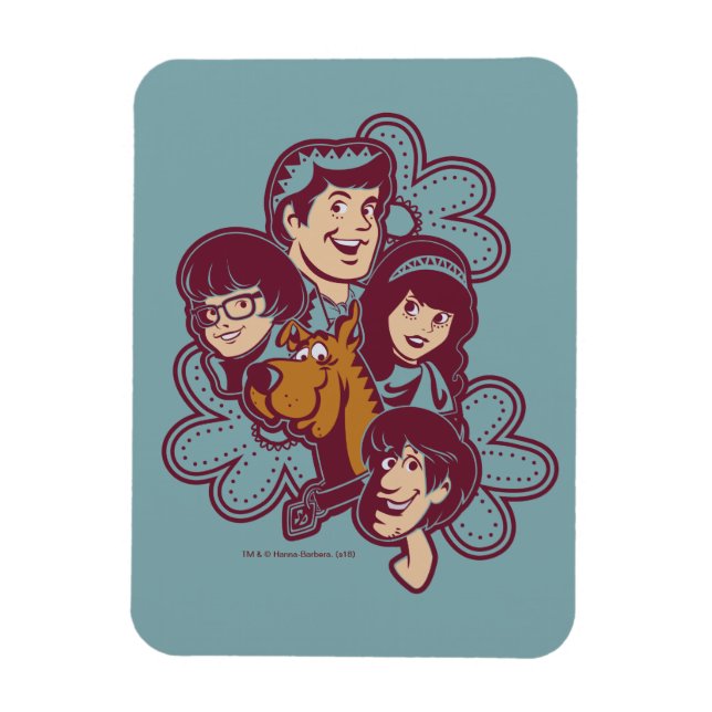 Paisely Flower Scooby-Doo and the Gang Magnet (Vertical)