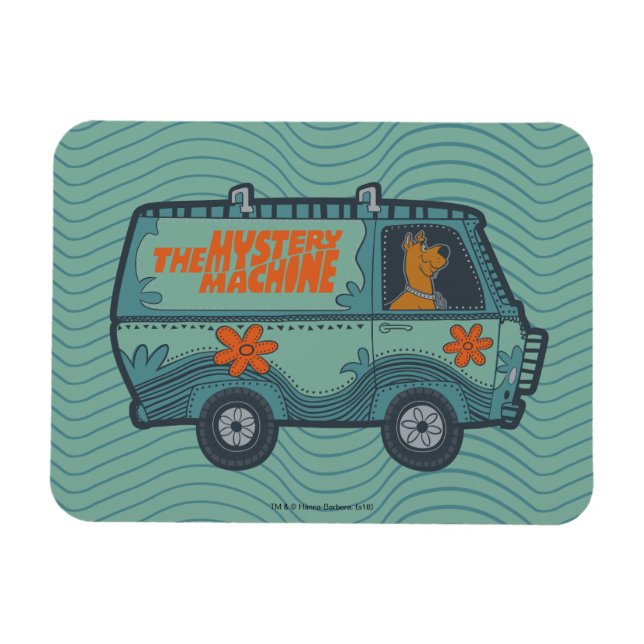 Paisely Scooby-Doo Driving Mystery Machine Magnet (Horizontal)