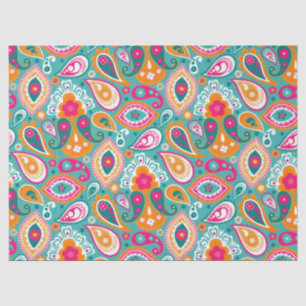 Paisley 70s 60s Boho Retro Tissue Paper