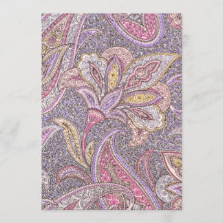Paisley and flower - Birthday Invitation