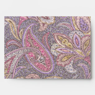 Paisley and flower pattern envelope
