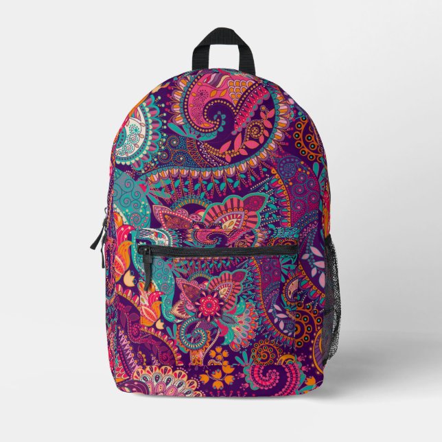 Paisley Apron Printed Backpack (Front)
