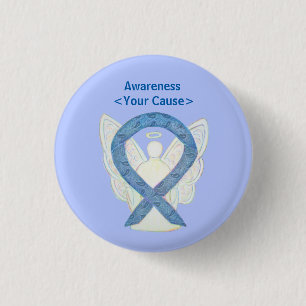 Paisley Awareness Ribbon Angel Custom Art Buttons