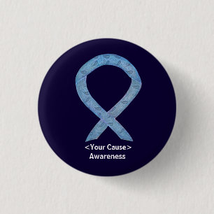 Paisley Awareness Ribbon Personalized Button Pins