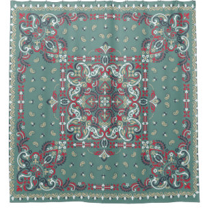 Paisley Bandana Print: Silk Neck Scarf