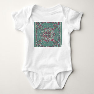 Paisley Bandana Print: Silk Neck Scarf Baby Bodysuit