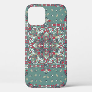 Paisley Bandana Print: Silk Neck Scarf iPhone 12 Case