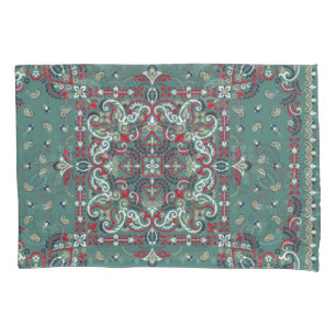 Paisley Bandana Print: Silk Neck Scarf Pillowcase