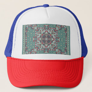 Paisley Bandana Print: Silk Neck Scarf Trucker Hat