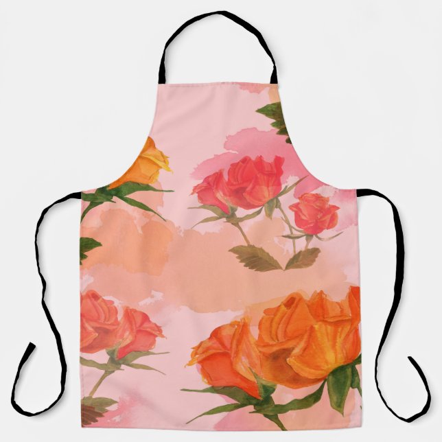 Paisley bandana print, silk scarf design. apron (Front)