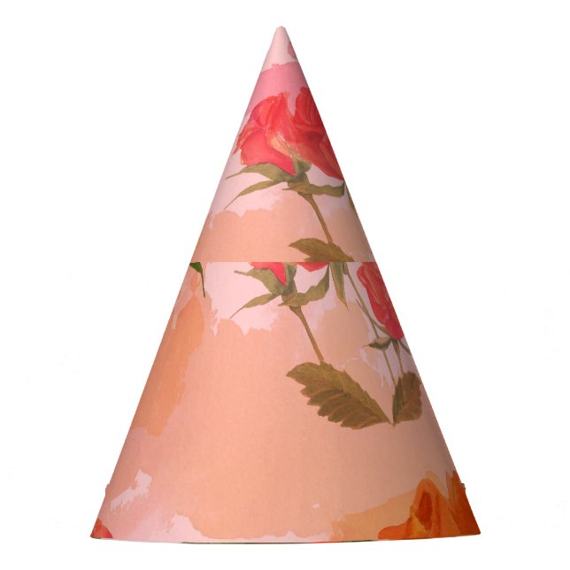 Paisley bandana print, silk scarf design. party hat (Front)