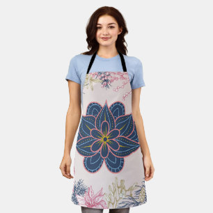 Paisley Beauty, Artistic Blue and Purple Apron