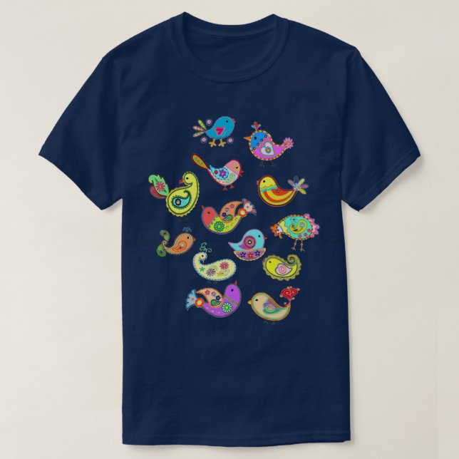paisley birds  1  T-Shirt (Design Front)