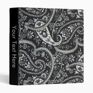 Paisley Black Spine Binder
