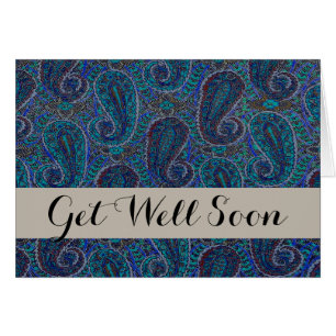 Paisley Blue Indian Boho Motif