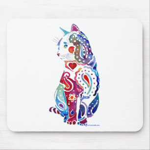 Paisley Cat Designs Mouse Pad