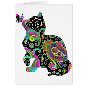Paisley cat et papillon
