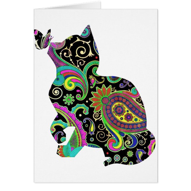 Paisley cat et papillon (Devant)