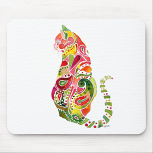 Paisley Cat  Mousepad