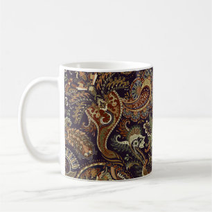 Paisley Colourful Textile: Ethnic Vintage Design Coffee Mug