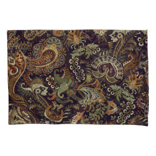Paisley Colourful Textile: Ethnic Vintage Design Pillowcase