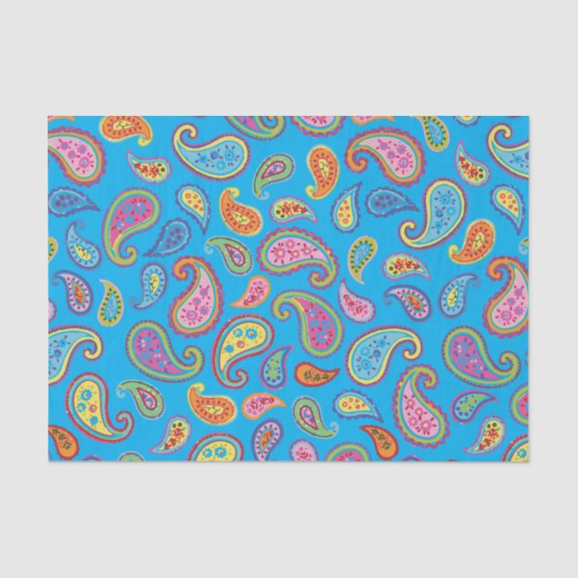 Paisley Cute Colourful 1st Birthday Party Tissue Paper (Front)