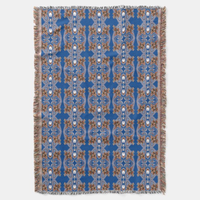 Paisley Design #10 at SusieJayne Throw Blanket (Front Vertical)