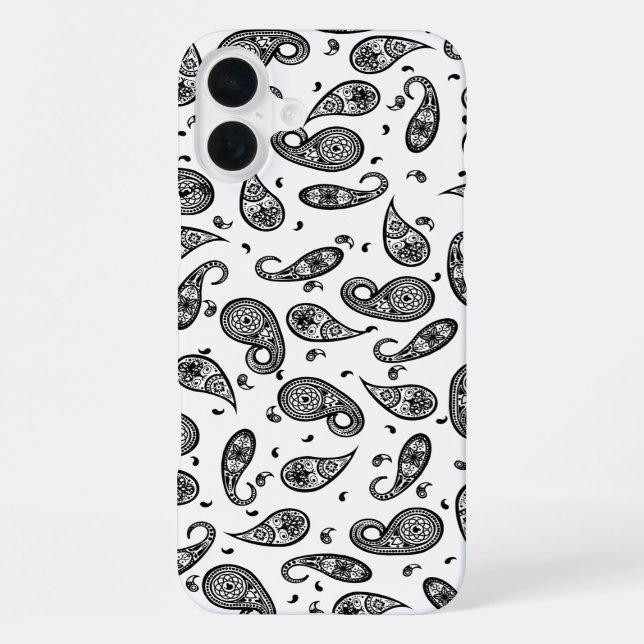 Paisley Design Customize colour background & Text iPhone Case (Back)