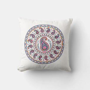 Paisley design throw pillow