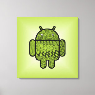 Paisley Doodle Character for Android™ Canvas Print