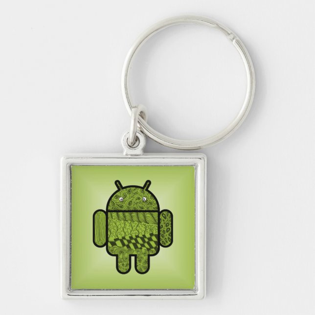 Paisley Doodle Character for Android™ Keychain (Front)