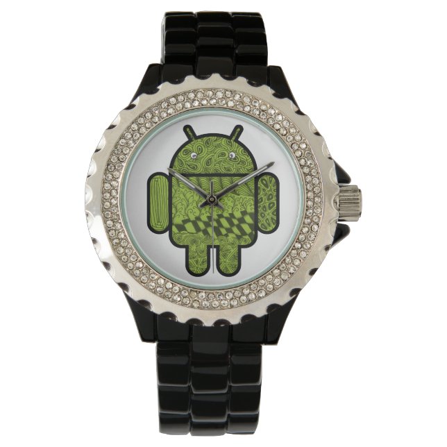 Paisley Doodle Character for Android™ Watch (Front)