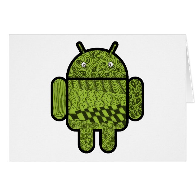 Paisley Doodle Character for the Android™ robot (Front Horizontal)