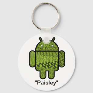 Paisley Doodle Character for the Android™ robot Keychain