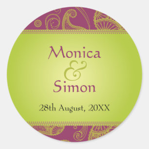 Paisley Dreams Wedding Sticker