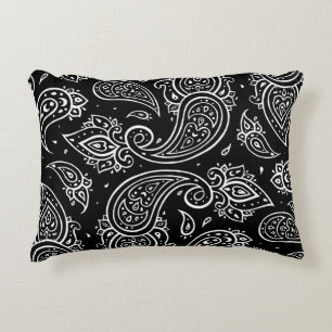 Paisley elegance: seamless ethnic pattern. accent pillow