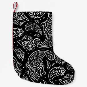 Paisley elegance: seamless ethnic pattern. small christmas stocking